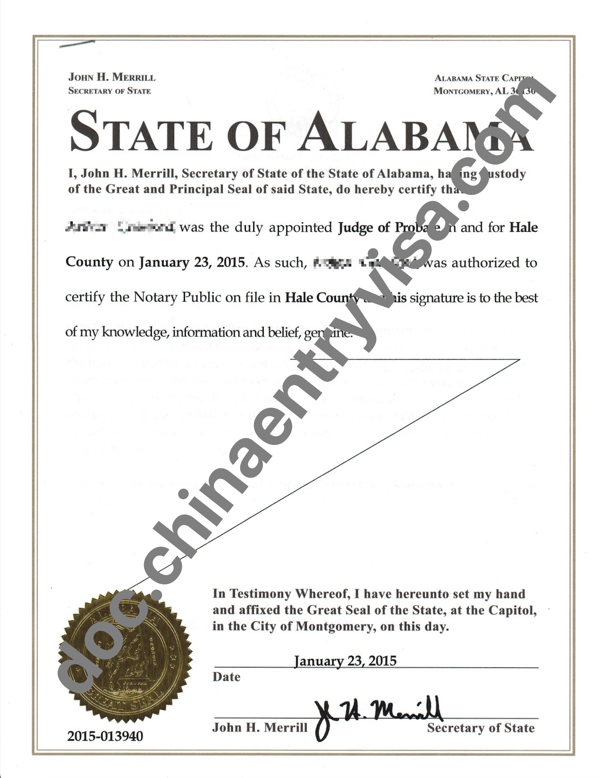 怎么办理美国阿拉巴马州Alabama房产委托海牙认证Apostille? – 文档中心